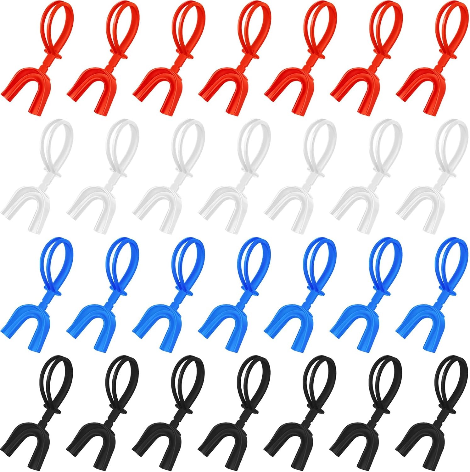 30 Pcs Strapped Mouth Guard for Sports - Soft and Reliable
