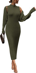 Women's Fall 2 Piece Knit Sweater Dress Set - Cozy Stylish Layering