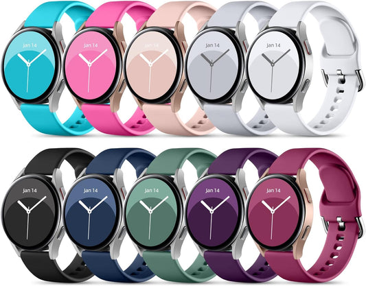 10 Pack Soft Silicone Bands for Samsung Galaxy Watch - Sporty Style!