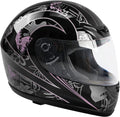 TCMT Size-S DOT Motorcycle Butterfly Flip Up Full Face Helmet