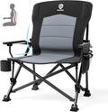 Oversized Folding Camping Chair for Adults - 500lb Capacity, High Back