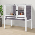 Indoor Guinea Pig Cage Two-Story Hutch - Chew-Proof Ramp