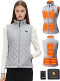 Women's Quilted Heated Vest with 16000mAh Battery - Heated Vest