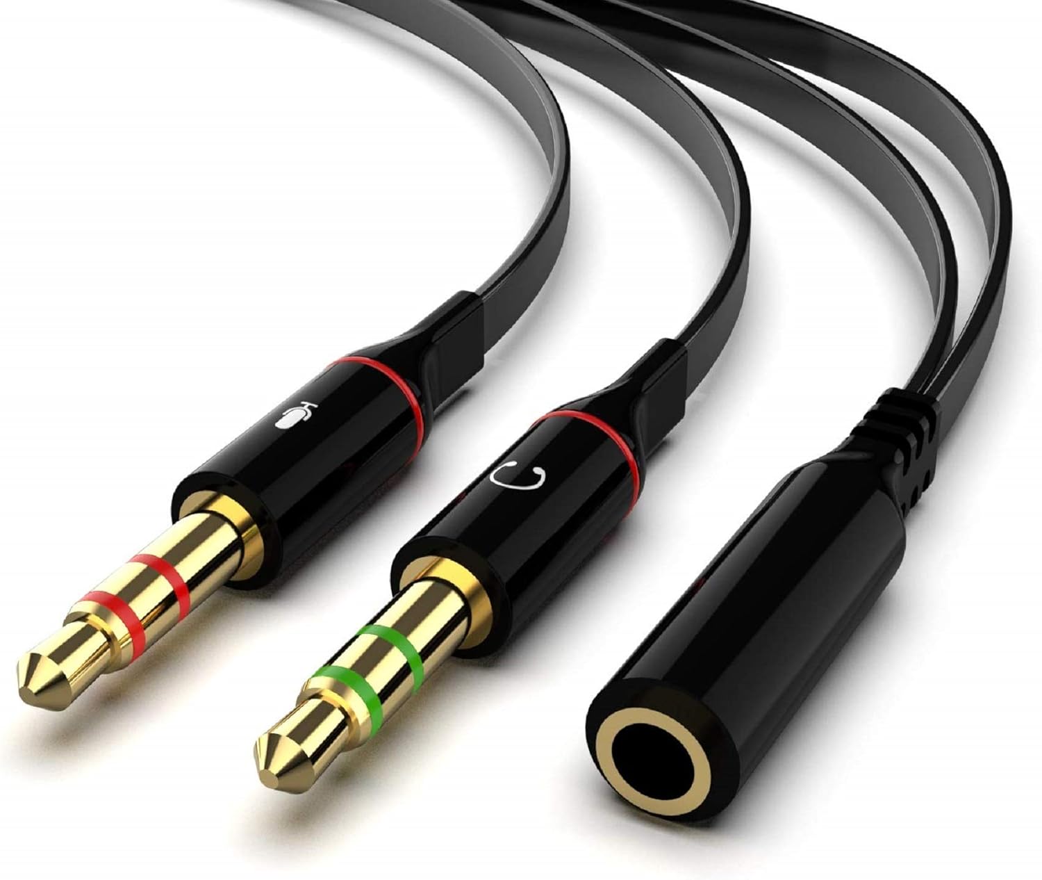 Maeline Headphone Splitter: Dual Microphone Jack