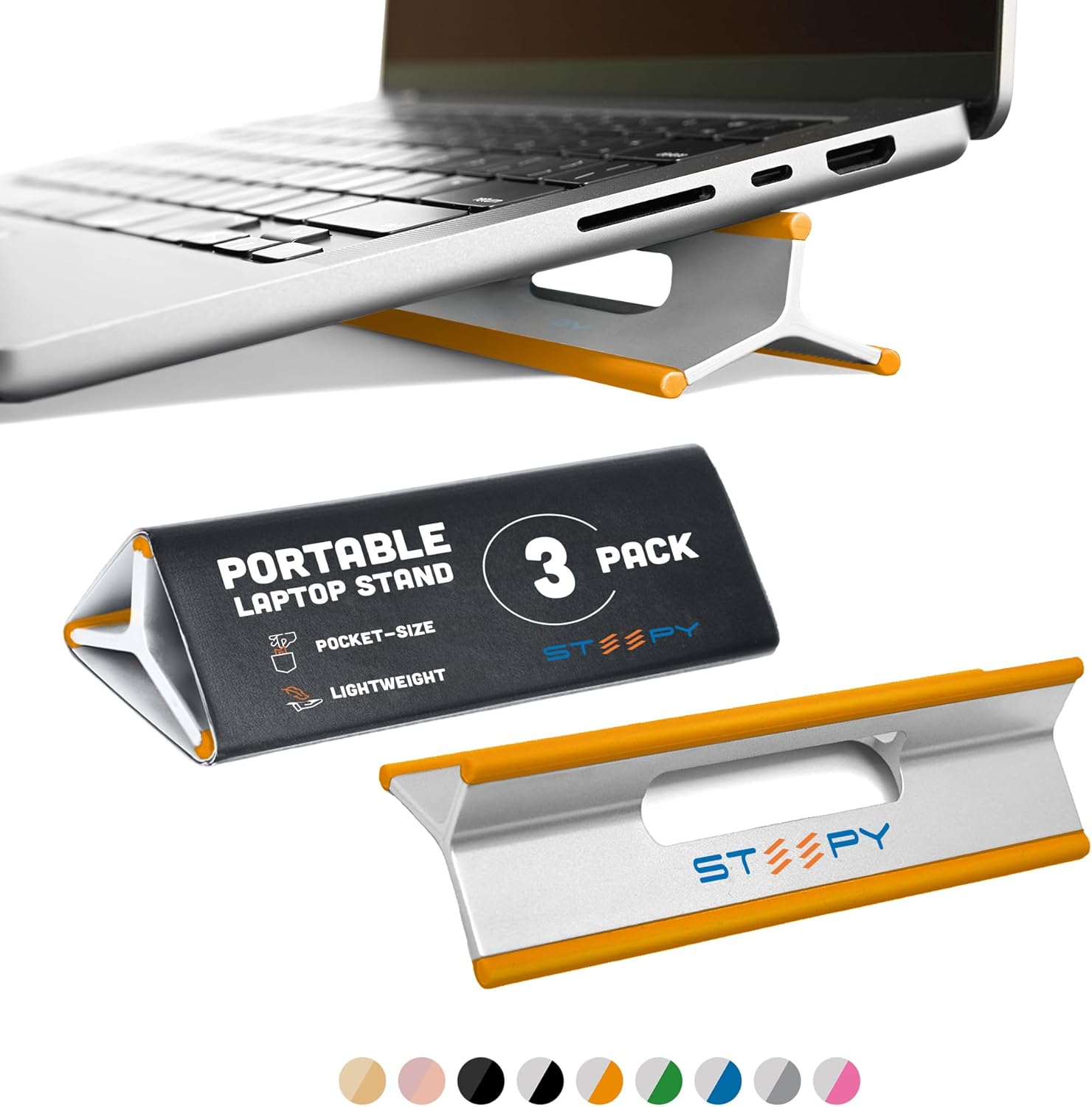 Steepy Low Profile Laptop Stand for Comfortable Work Anywhere