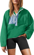 Yanekop Womens Fuzzy Fleece Pullover Sherpa Sweatshirt (Style Q3FB)