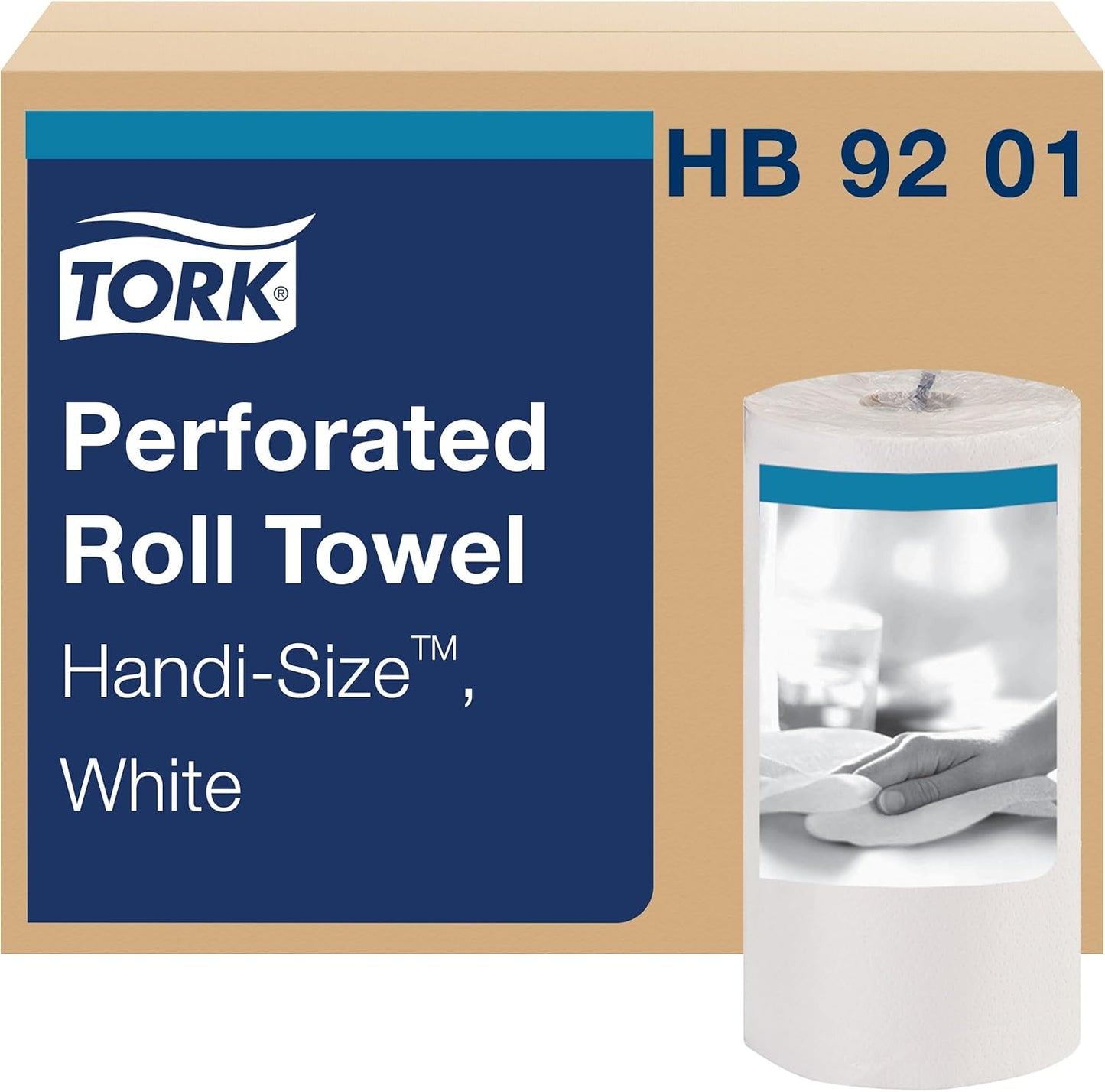 Tork Handi-Size Perforated Roll Towels for Eco-Friendly Cleaning