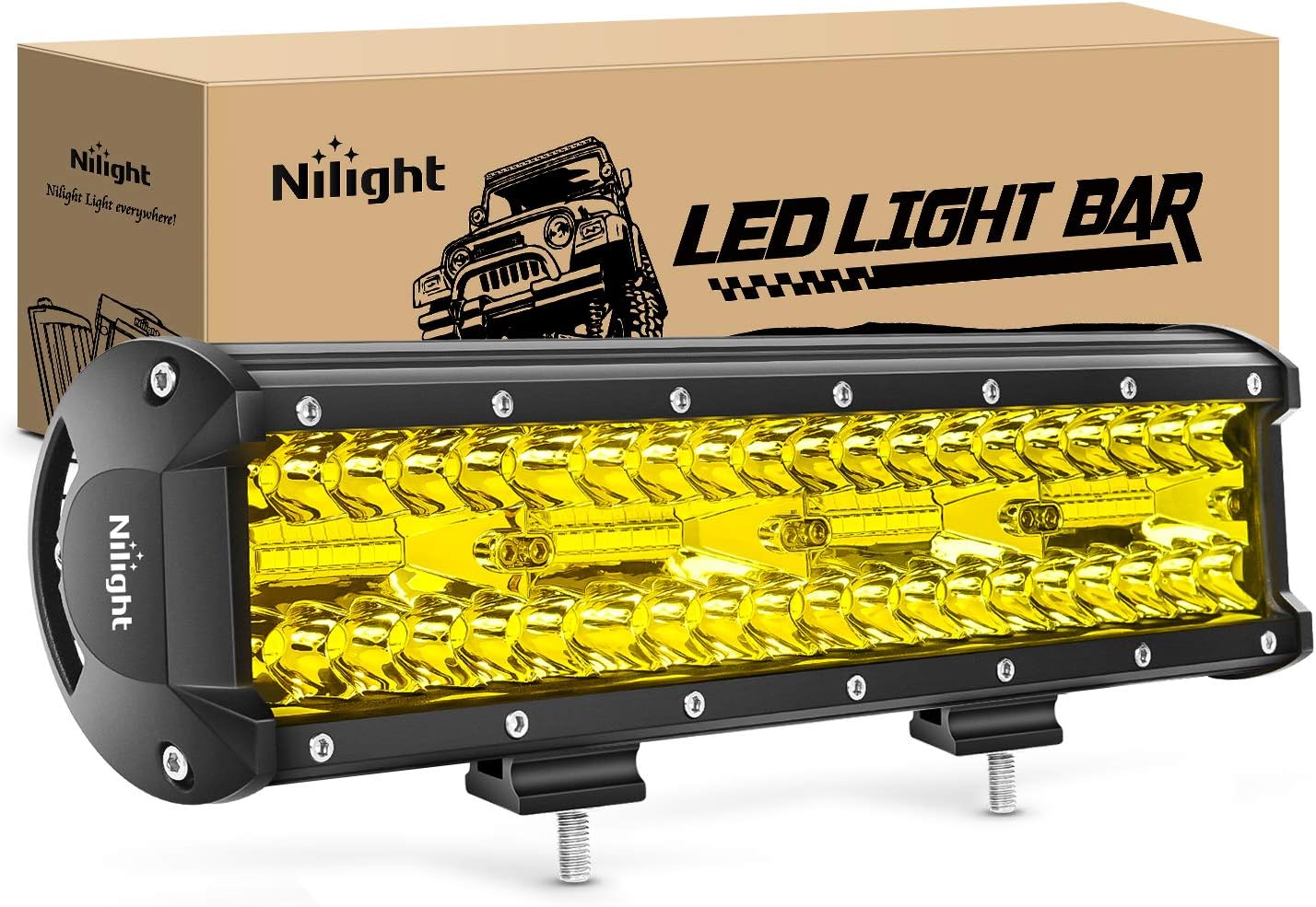 Nilight 12 Inch 240W Amber Lights for Trucks and Off Road Use