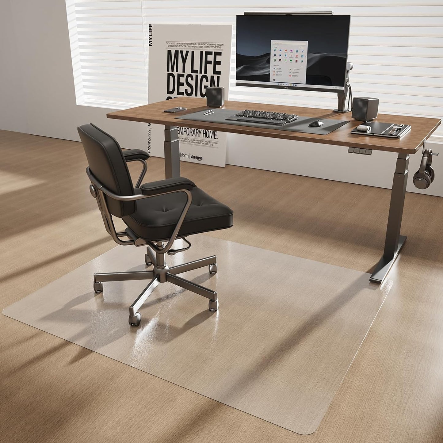 Thickened 2.0mm Computer Chair Mat for Hardwood Floors