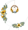 7.2FT Metal Crescent Moon Floral Curved Frame Party Arch - Stable