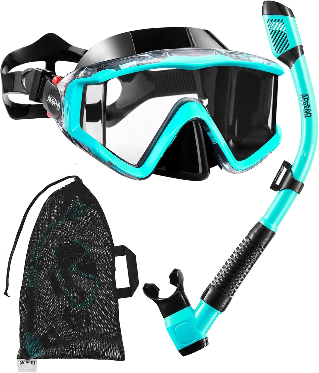 Aegend Adult Snorkel Set - Clear View, Leak&Fog-Proof