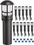 LEONLITE 12-Pack Low Voltage Landscape Pathway Lights - Even 360