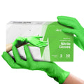 FifthPulse Green Nitrile Disposable Gloves - Comfortable, Food Safe