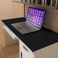 Leather Table Cover 24x60 in Desk Mat - Black, 1.8mm Thick Protector