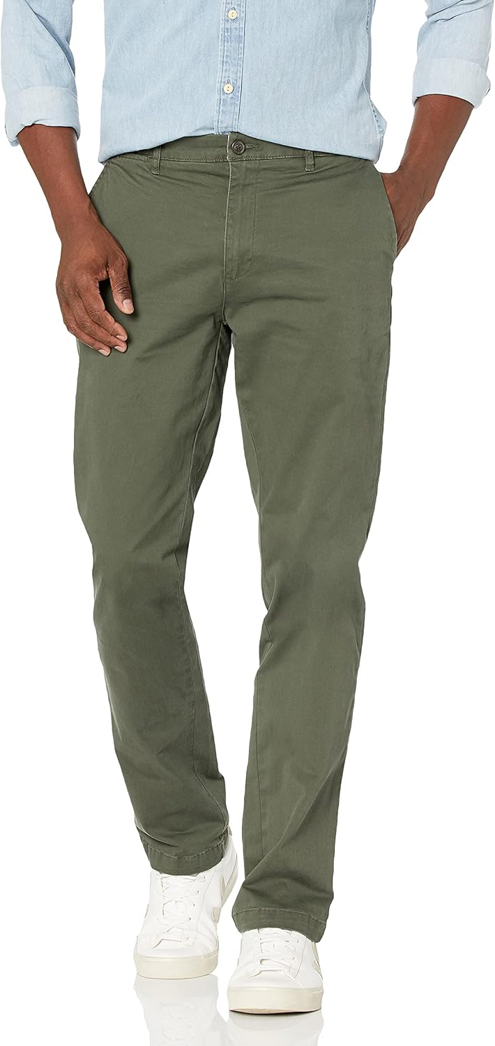 Athletic-Fit Washed Comfort Stretch Chino Pant for Men