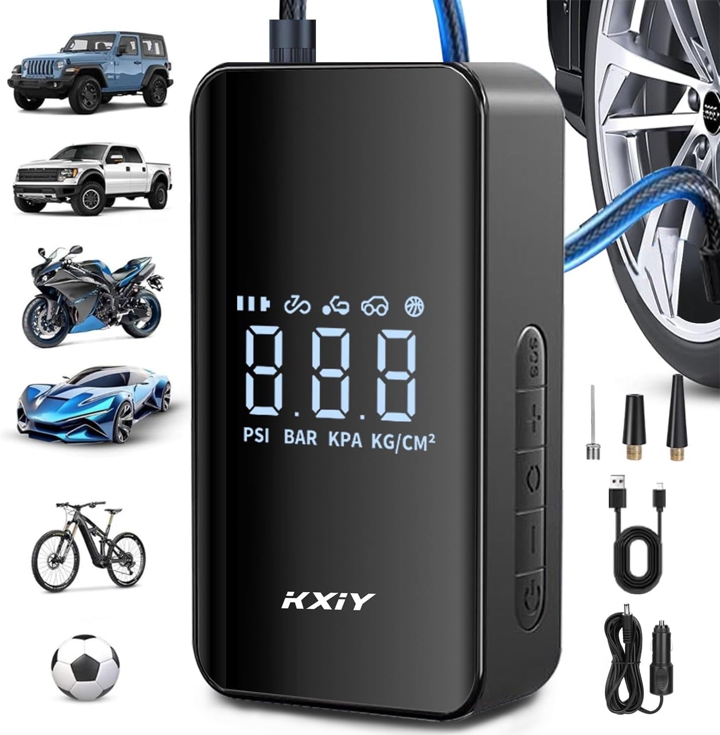 150PSI Portable Tire Inflator - Fast & Convenient!