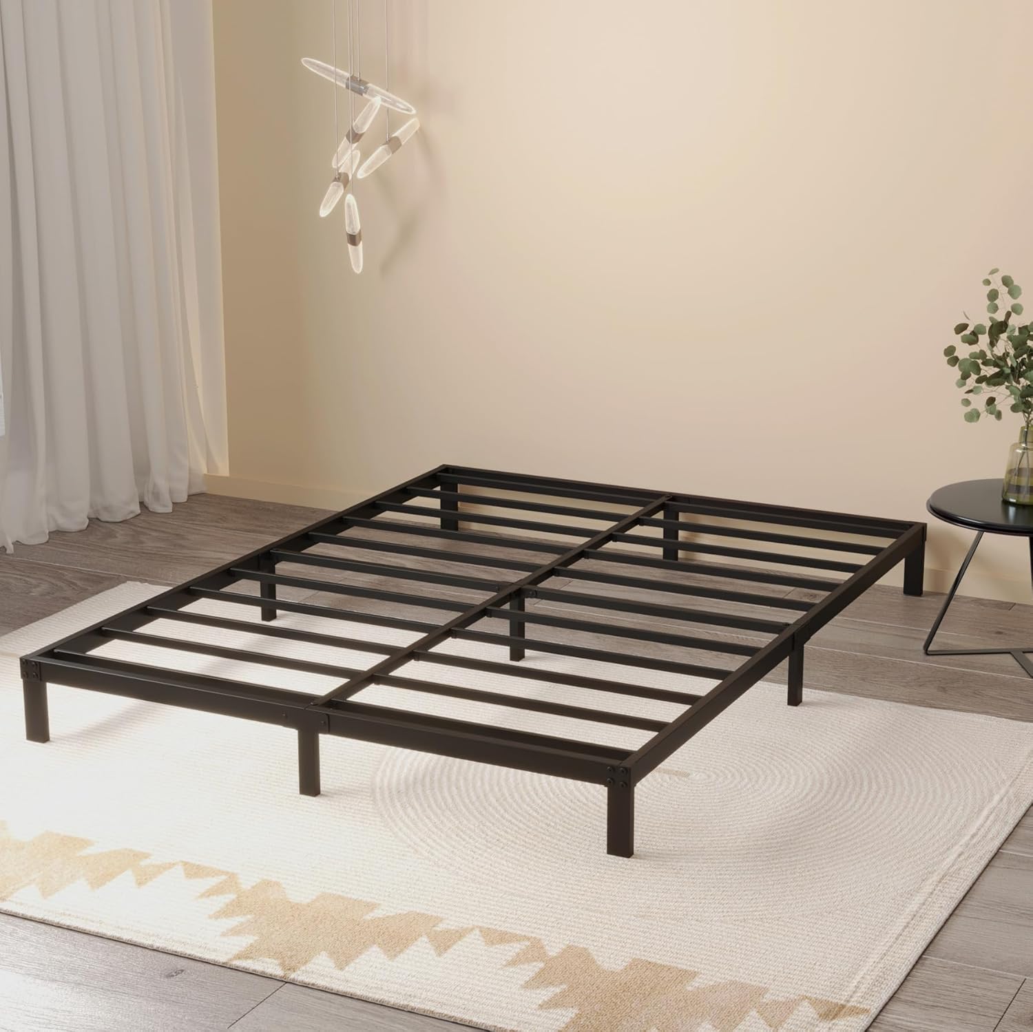 King Size Bed Frame No Box Spring Needed for Ultimate Comfort