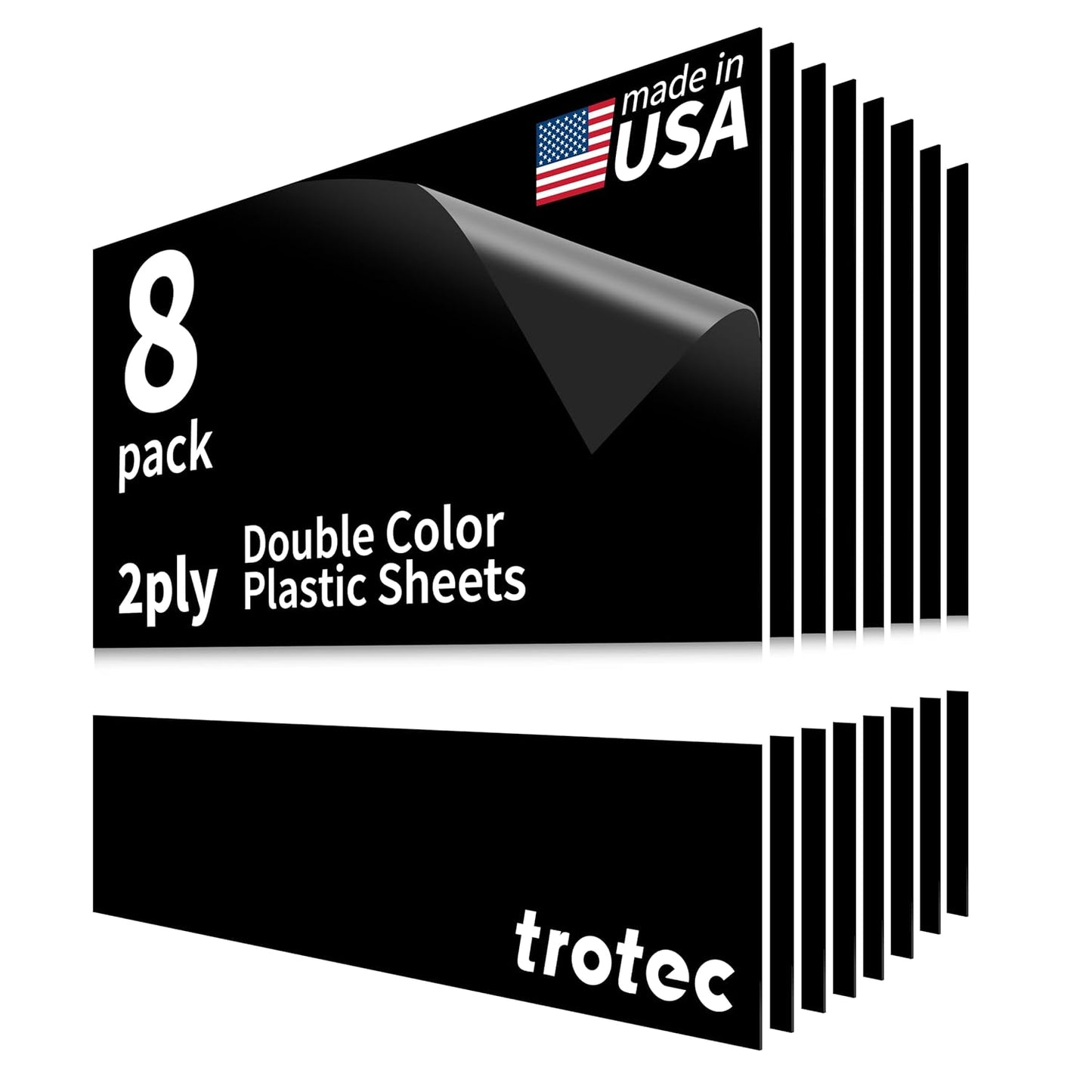 Trotec TroLase Laser Engraving Double Color Plastic Sheet 12x12