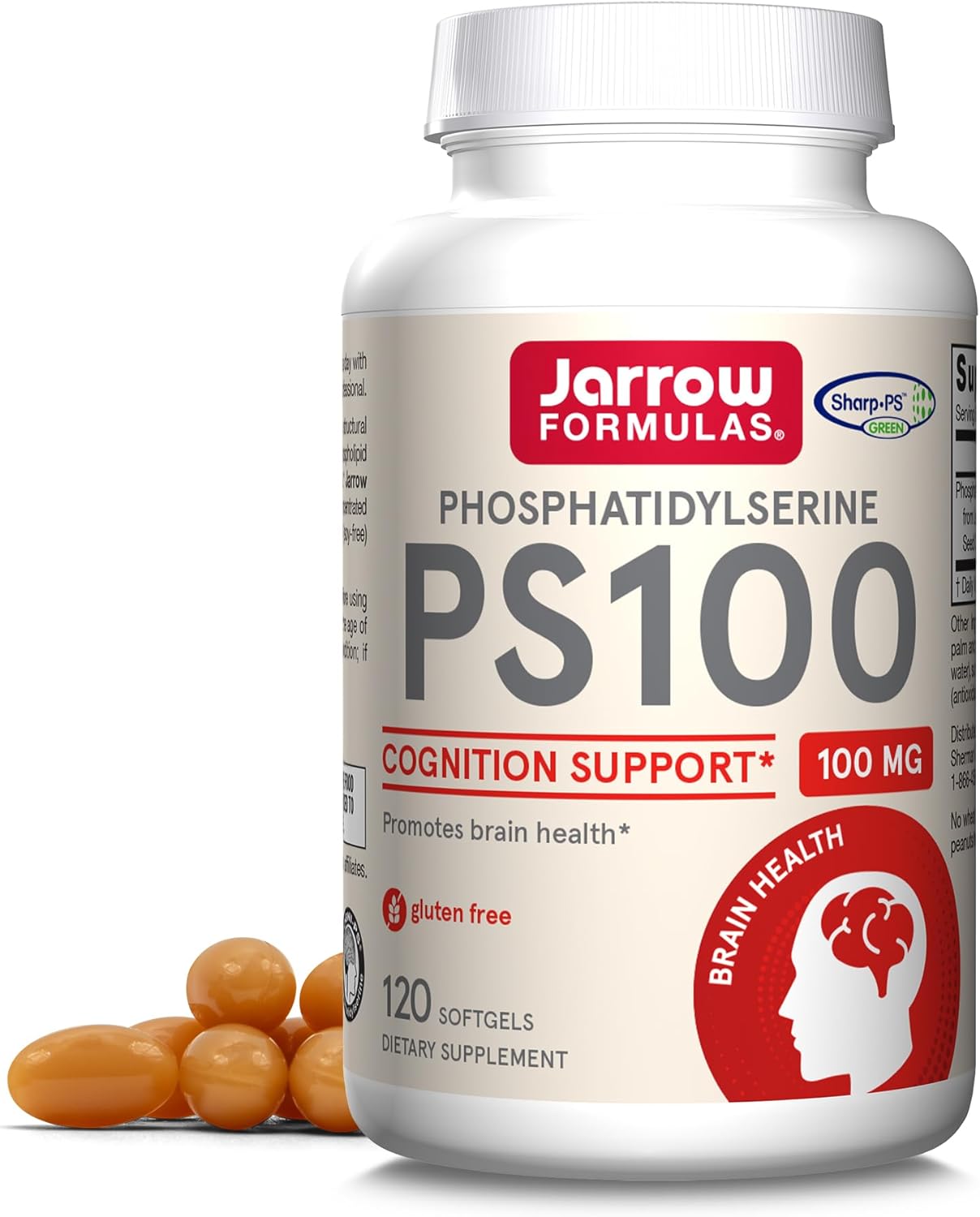 Jarrow Formulas PS100 Phosphatidylserine for Brain Health