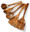Natural Acacia Wooden Utensils Set for Cooking and Serving