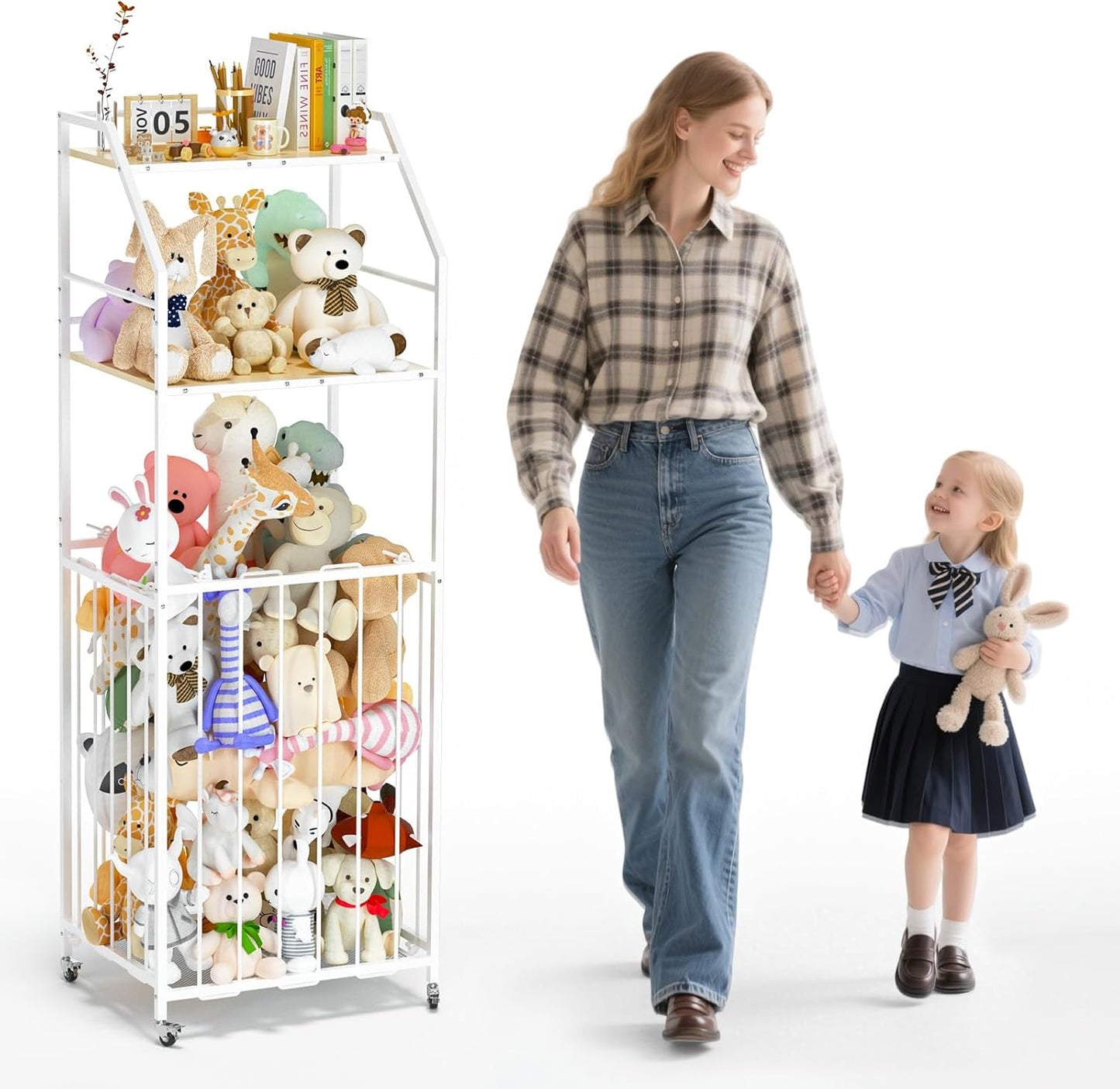 Stuffed Animal Storage Zoo 3 Tier for Efficient Plush Toy Organization