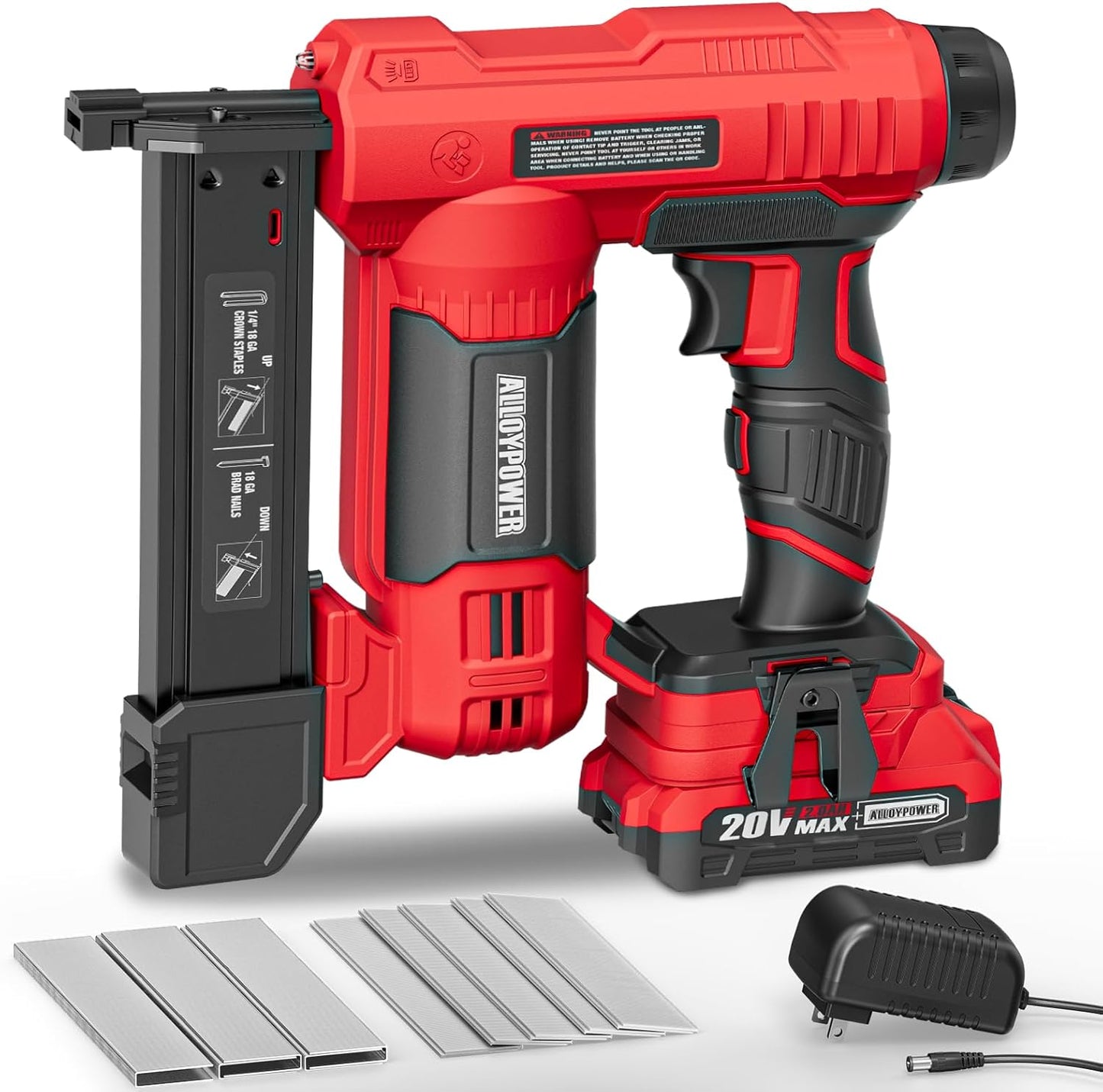 ALLOYPOWER Cordless Brad Nailer and Stapler for Woodworking