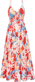 GRACE KARIN Women's 2025 Summer Maxi Dress Floral Tie Front - Flowy 2%