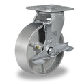 6 in x 2 in Heavy Duty Industrial Casters 1250 lb Capacity - Brake