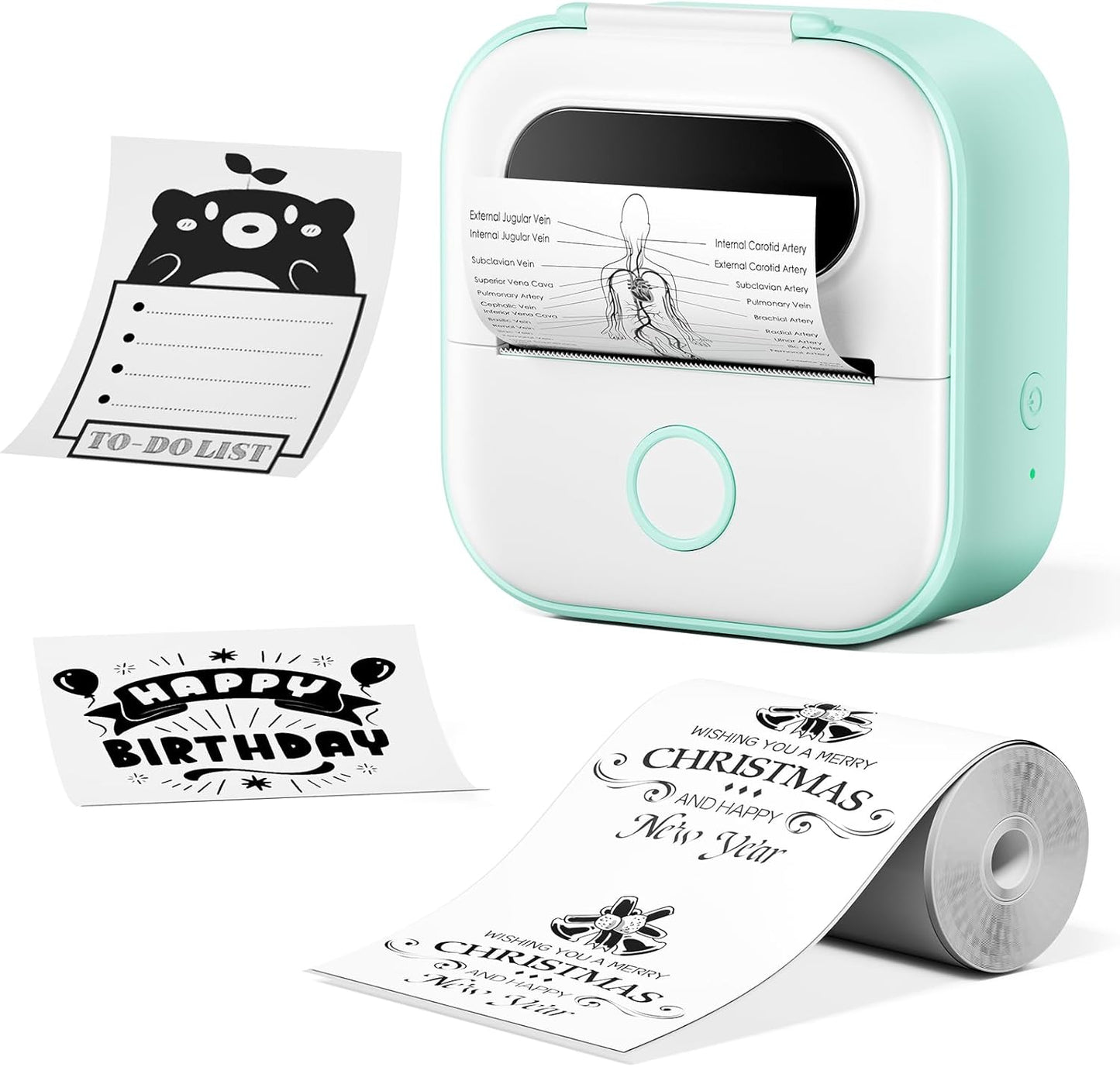 Ponek Portable Inkless Mini Printer - Print Anywhere!