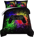 Gaming Twin Comforter Set with Controller Pattern - Soft, Warm Bedding