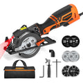 DOVAMAN Circular Saw with Laser and 6 Blades for Precision Cuts