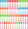 Mini Silicone Spatulas 65 Pcs Set - Colorful Heat Resistant Kitchen