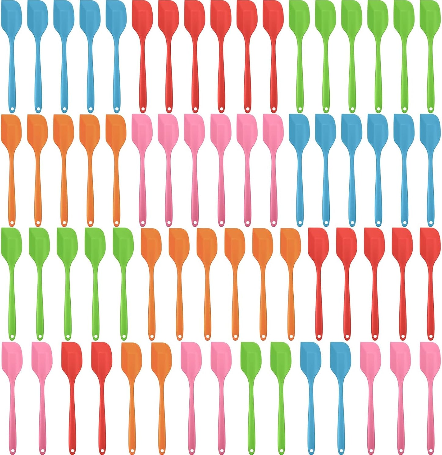 Mini Silicone Spatulas Set - 65 Pcs Heat Resistant Kitchen Tools