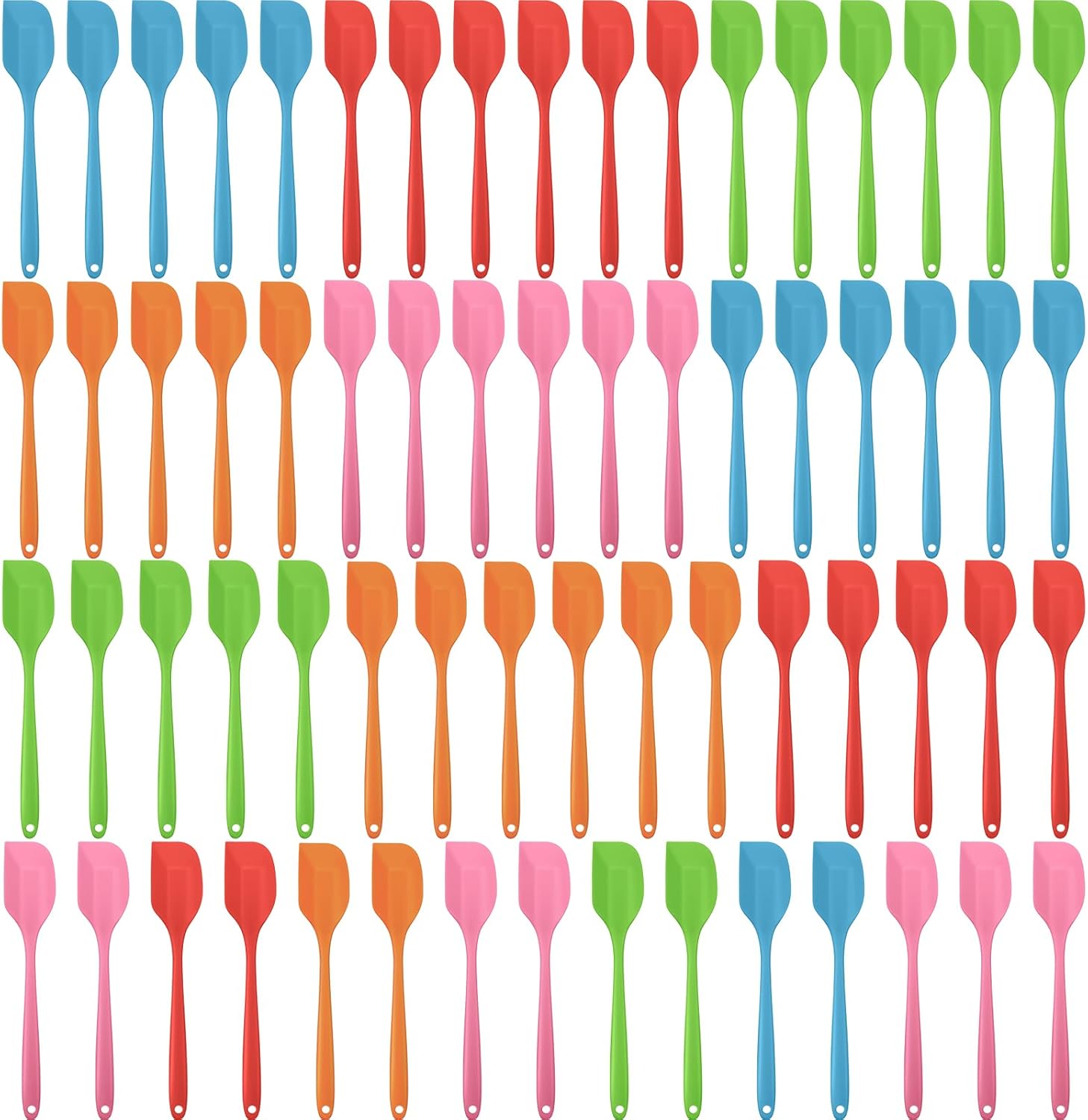 Mini Silicone Spatulas Set - 65 Pcs Heat Resistant Kitchen Tools