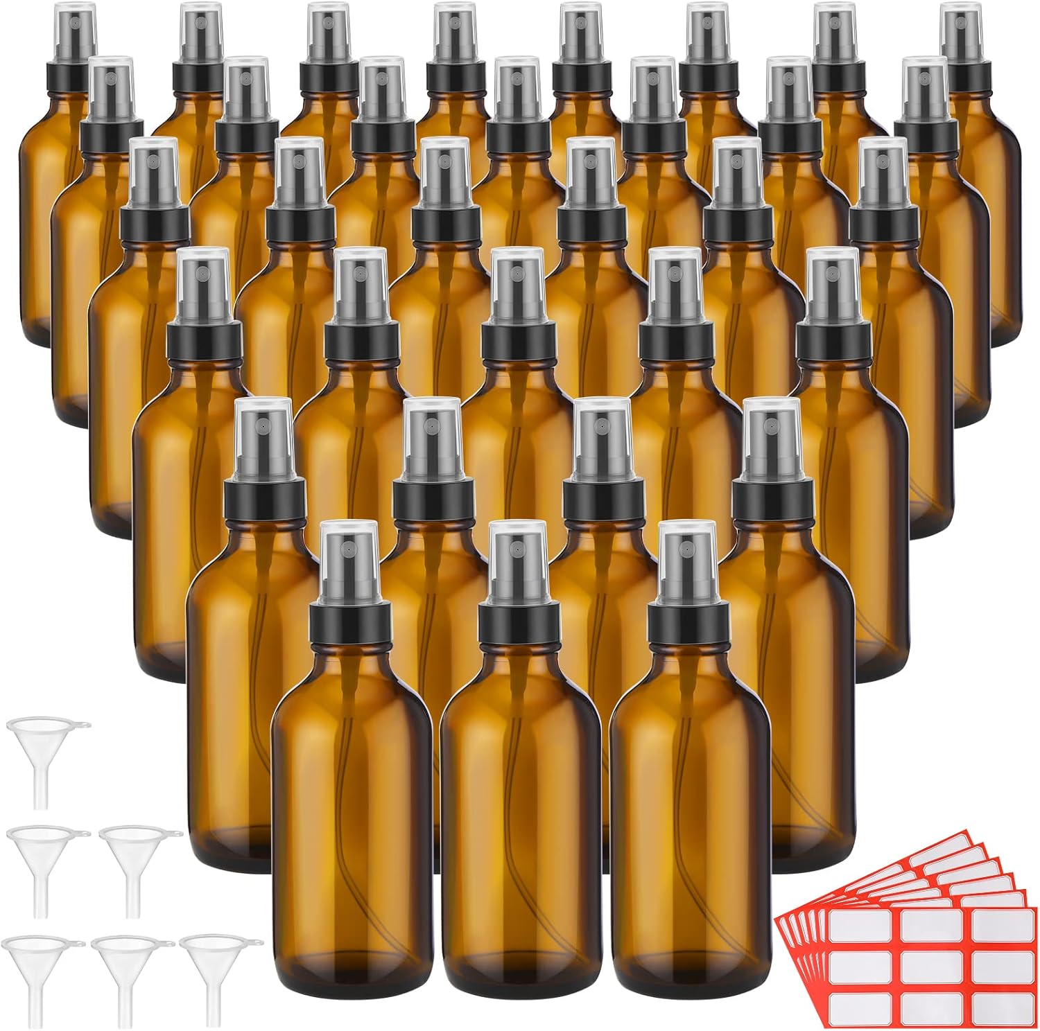 Fumete 36 Pcs Glass Spray Bottles for Travel and Home Use