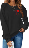 Cute Heart Love Sweatshirt: HQP Valentine's Graphic Top