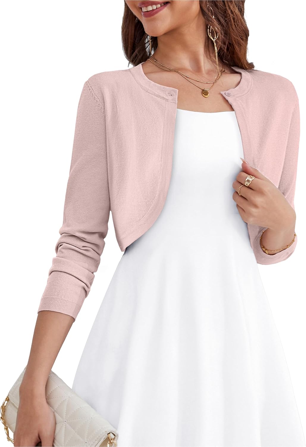 OmicGot Women's Long Sleeve Cardigan for Stylish Layering