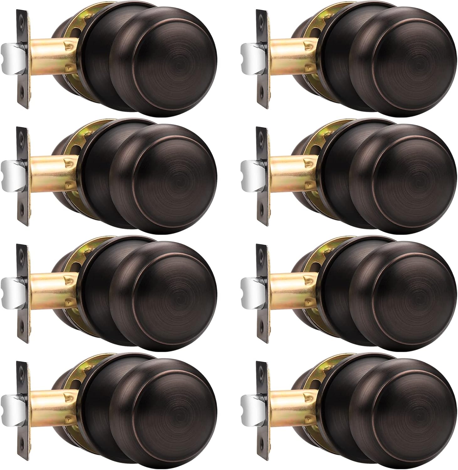 Probrico Passage Door Lock Knobs for Hallway and Closet Use