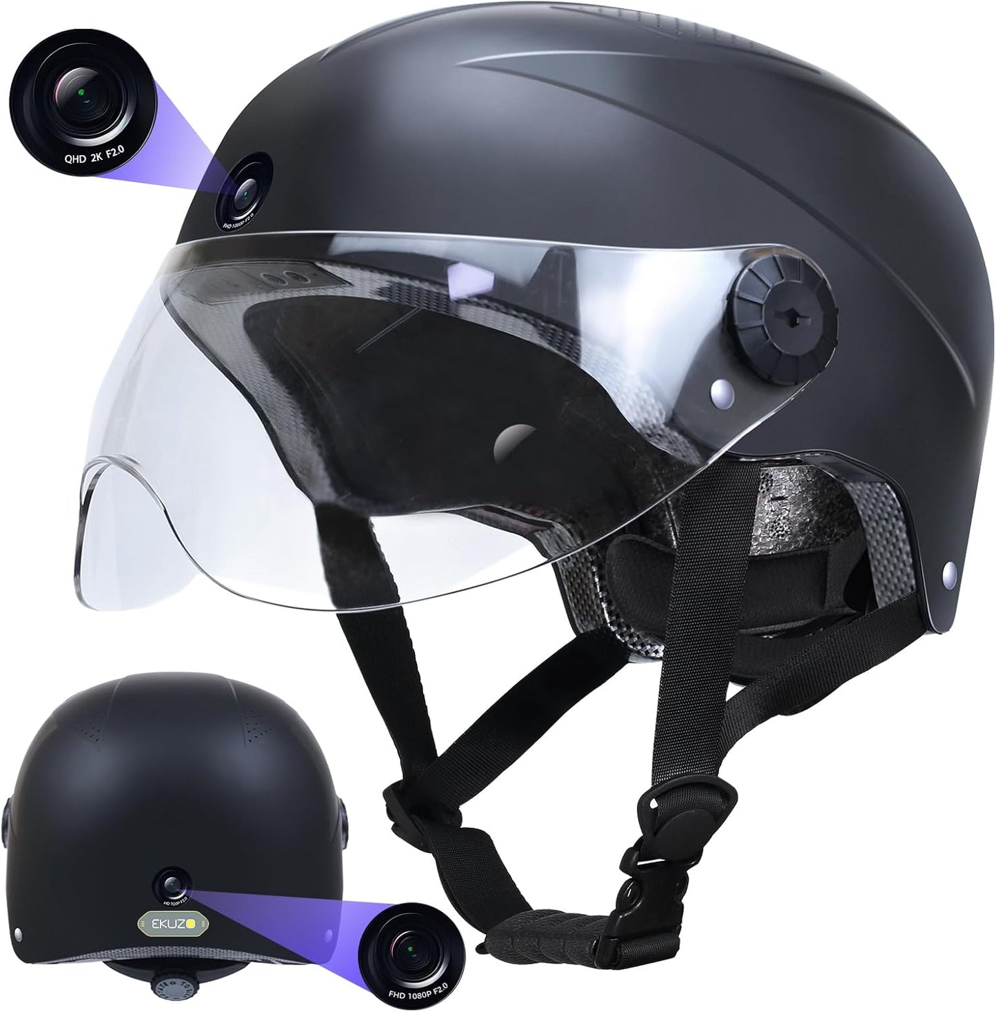 DC2 Smart Bluetooth Helmet with Dual Cameras for Ultimate Safety