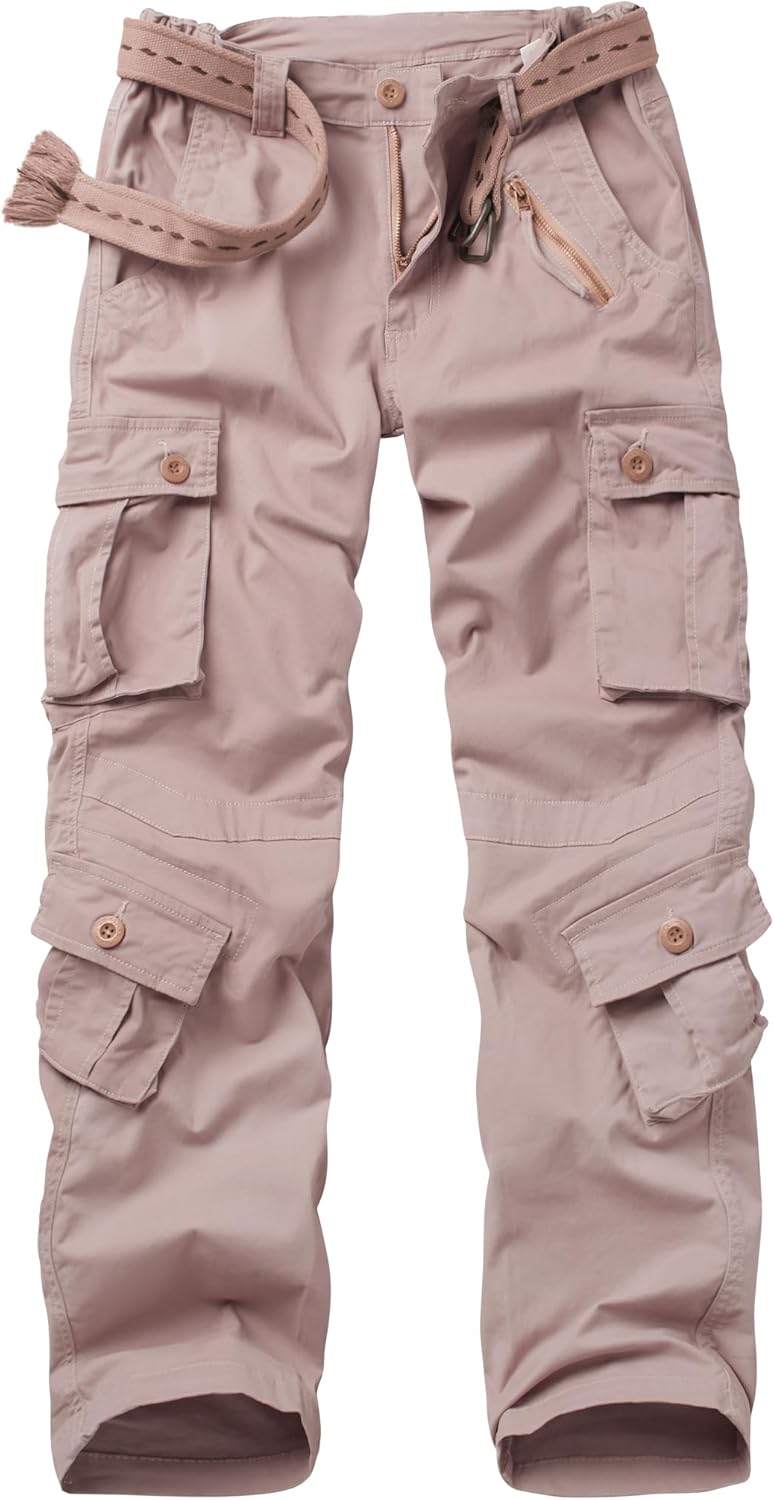 Womens Cargo Pants with Pockets for Outdoor Casual Wear