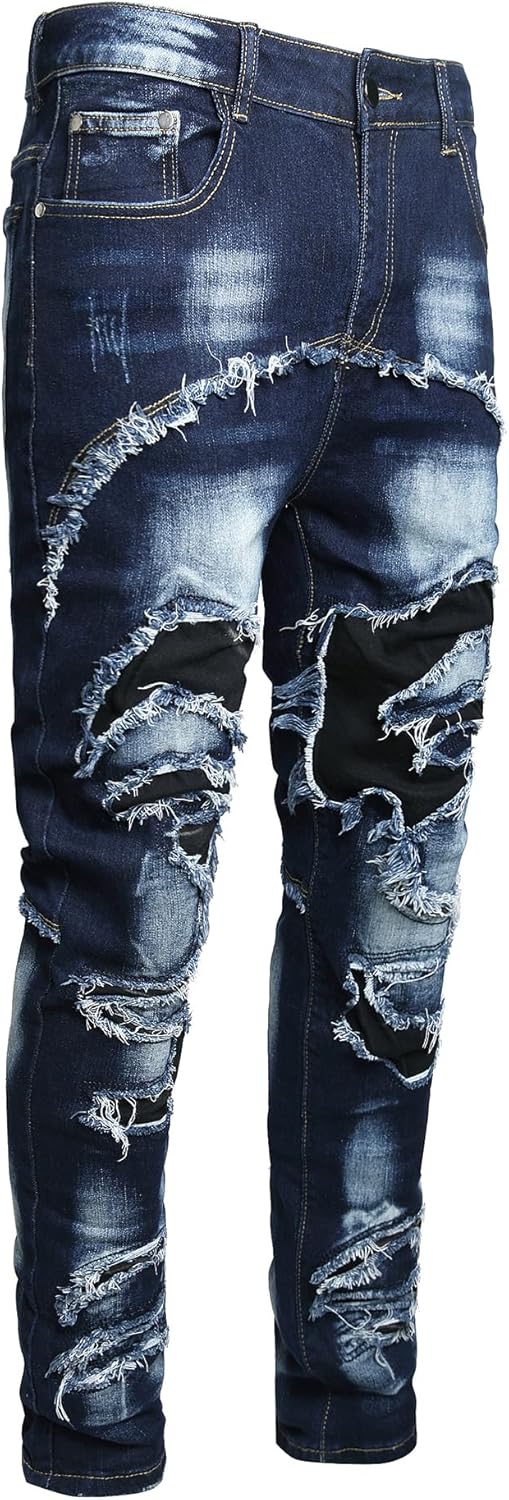 Men's Casual Stylish Straight Slim Fit Jeans for Everyday Wear