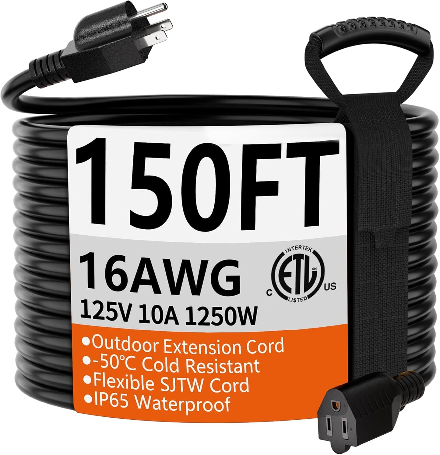 HUANCHAIN 150 FT 16 Gauge Extension Cord for Indoor and Outdoor