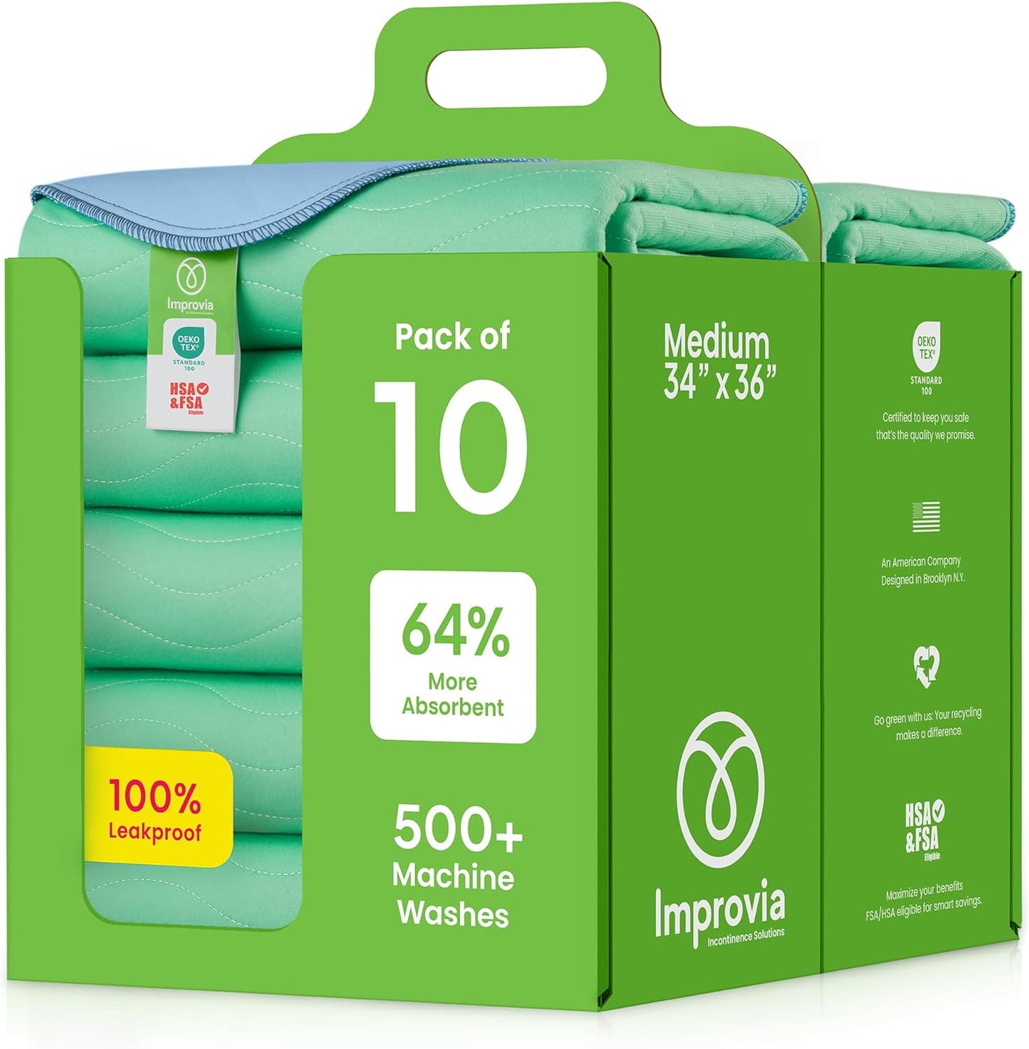IMPROVIA Washable Underpads for Heavy Absorbency and Comfort