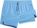 5 in Short Mens 5ft Gym Running Shorts for Men 2 in 1 - Quick Dry