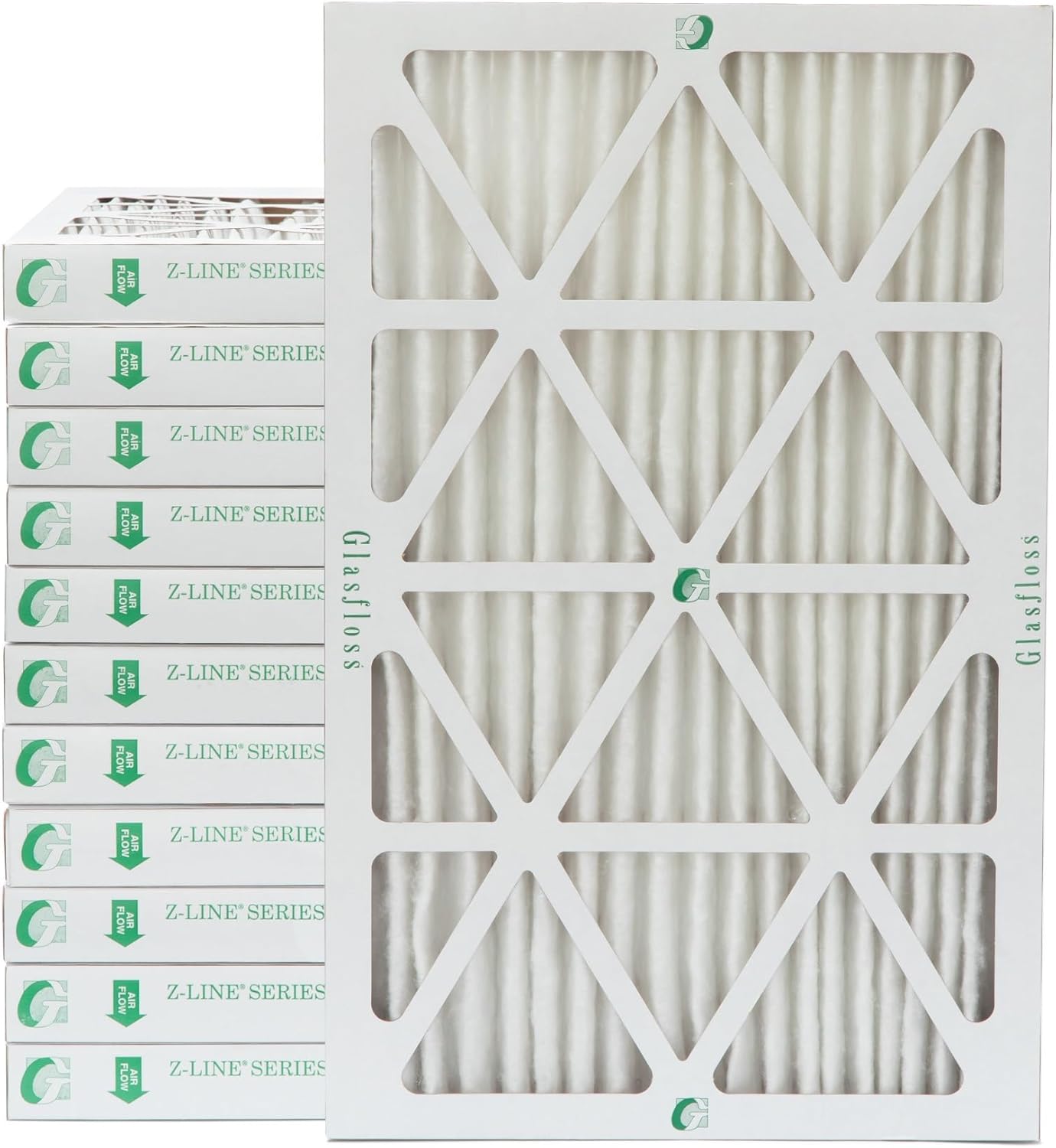 Glasfloss 12x24x2 MERV 10 Furnace Filter - 12 Pack for Home