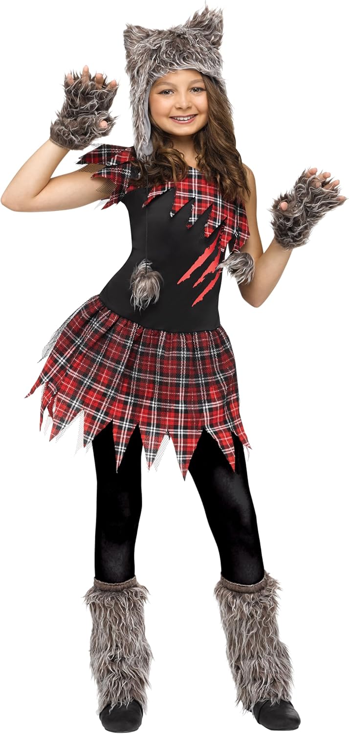 Fun World Girls Wild Wolfie Costume for Imaginative Play