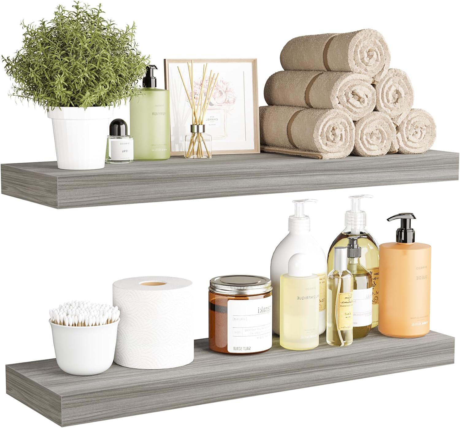BAMEOS Floating Shelf for Bathroom Kitchen Living Room Storage