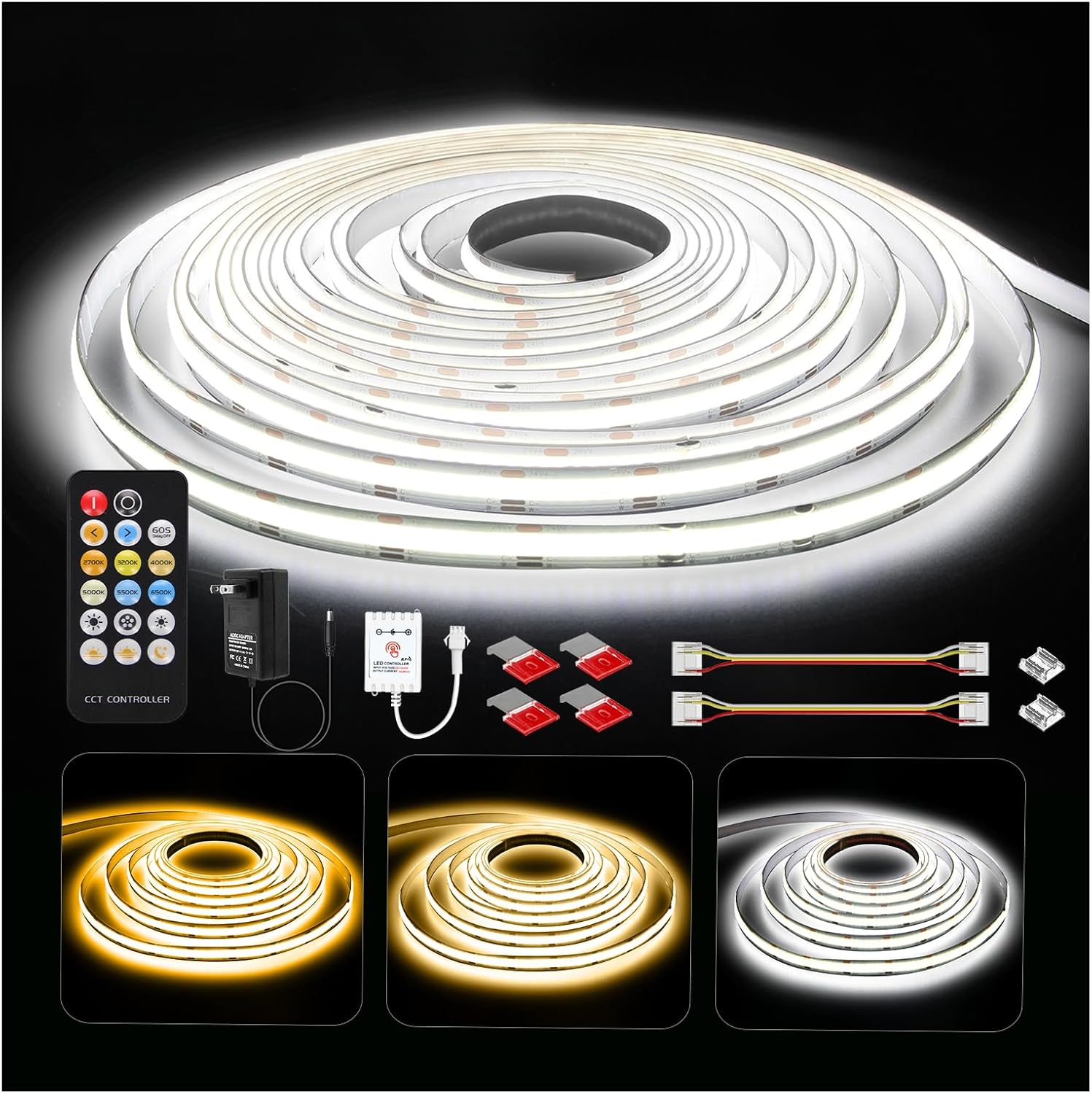 DAYBETTER COB LED Strip Lights for Bright and Uniform Lighting