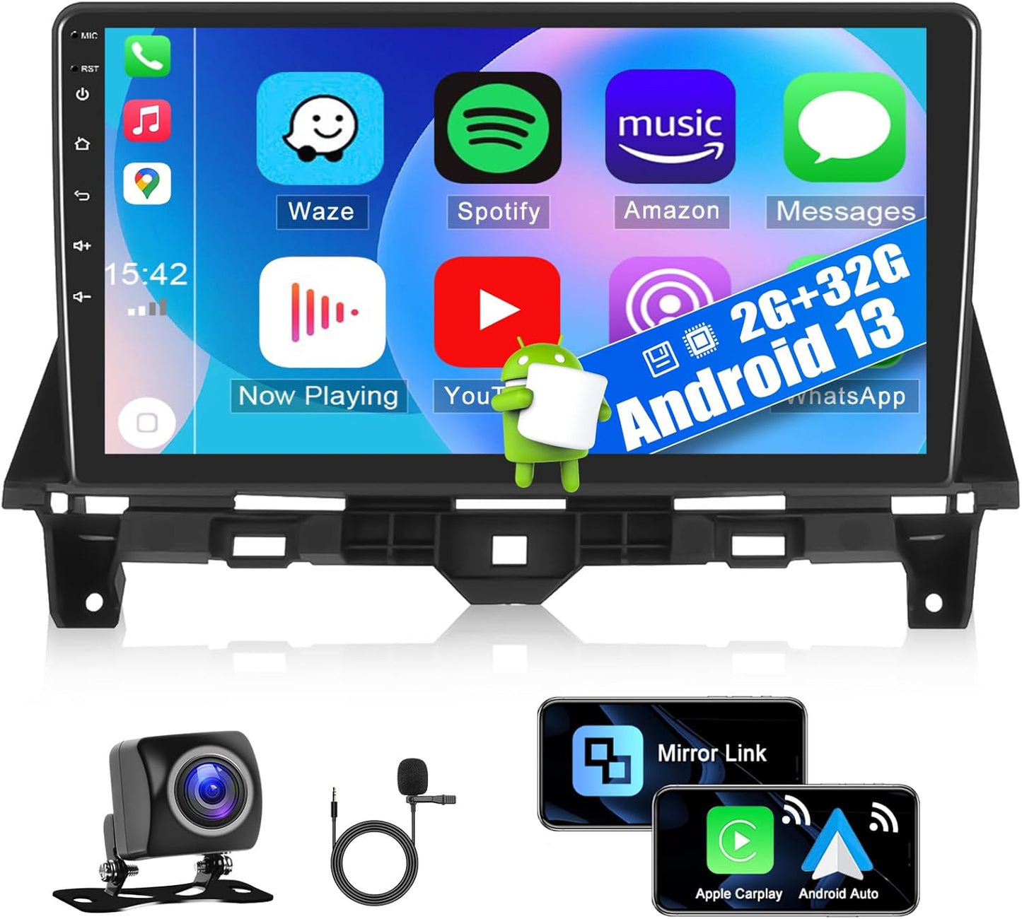 SIXWIN Android 13 Car Stereo: 10.1'' Touchscreen for Honda Accord