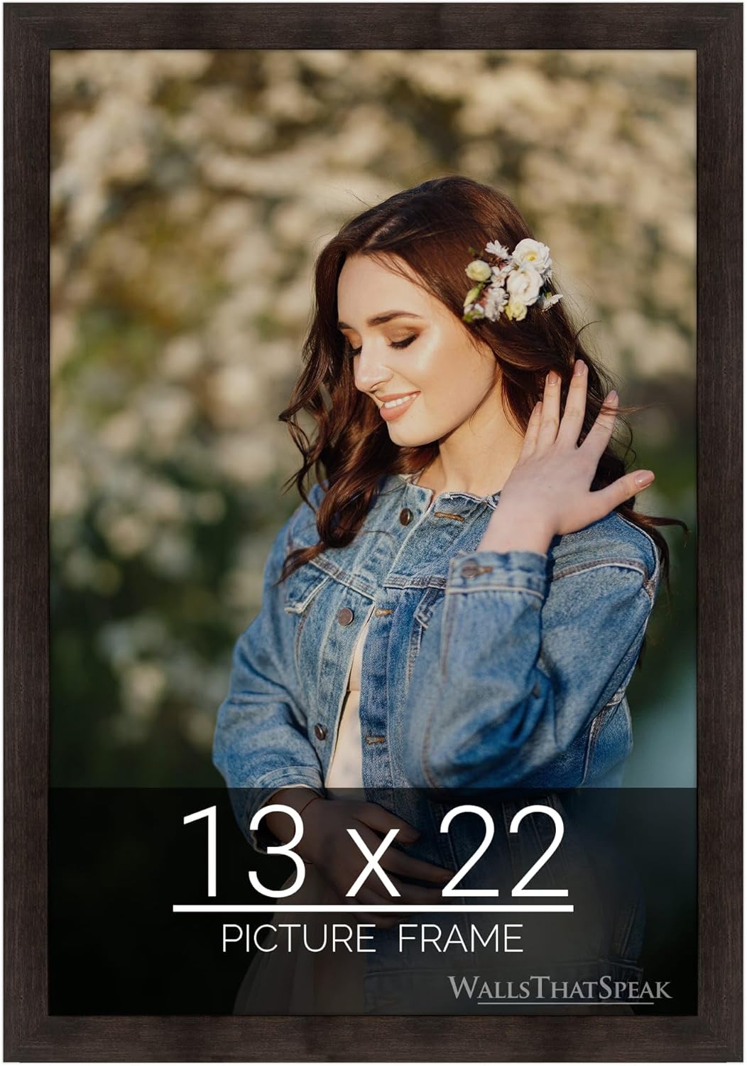 13x22 Espresso Brown Picture Frame for Puzzles and Photos